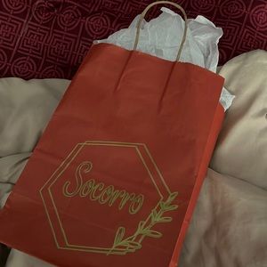 Personalized bags for gifts.